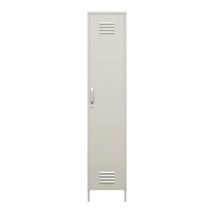 DHP Furniture Bradford Single Metal Storage Cabinet Taupe