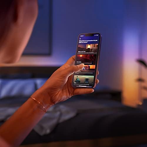 Philips Hue Gradient Signe White & Colour Ambiance [Oak Finish] Smart Table Light LED with Bluetooth. for Bedroom, Livingroom. Works with Alexa, Google Assistant and Apple HomeKit.