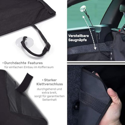 BARTSTR Car Boot Protector Dog 200 x 110 cm, Universal for Estate Boot Protective Mat, Water-Repellent and Bumper Protection, Plus Shoulder Bag