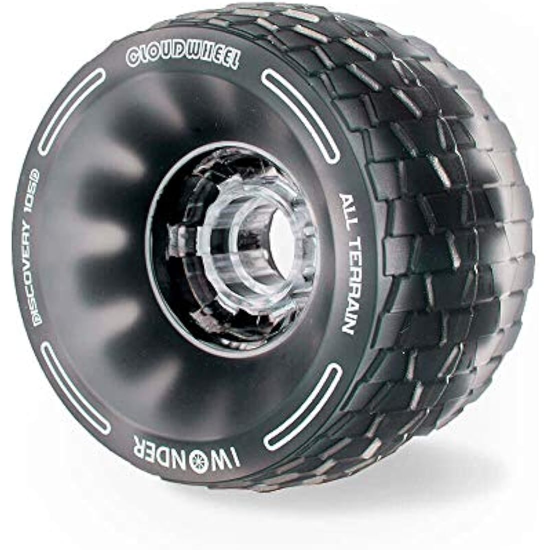 IWONDER Cloud Wheel 105mm Discovery Electric Skateboard Wheels Patented Damping Foam Core All Terrain Off Road 78A Translucent Urethane Longboard Wheels（Not Applicable to Hub Motor