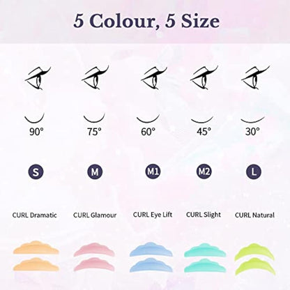 Libeauty Eyelash Lift Kit, 40PCS Eyebrow Lamination Kit, Lash Lift Kit, Long Lasting Curl, Super Sticky Glue, With Toolkit, for Home and Salon Use