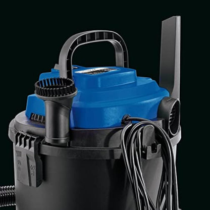 Draper 1250W 15L Wet and Dry Vaccum Cleaner | 1.5m Flexible Hose and Acessories |25 l/s Max Airflow | 18 kPa Vacuum Pressure | Home Car Carpet Cleaning | Professional Use | Outdoor | 90107