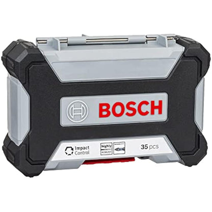 Bosch Professional 35 pieces MultiConstruction Drill Bit & Impact Control Screwdriver Bit Set (Pick and Click, HEX-9, Accessories for Impact Drivers)