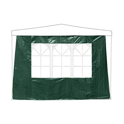 Relaxdays Side Parts Set of 2 for 3x3m Gazebo Pavilion Tent, Walls w Windows for Canopy, Privacy Screen for Party Tent, Green