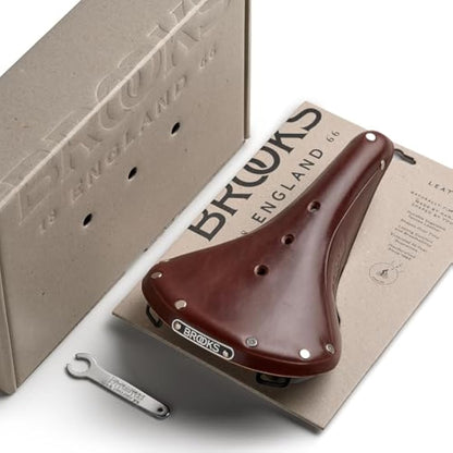 Brooks England B17 Bike Saddle - Handmade Leather Bike Seat (Steel, Titanium, Copper)