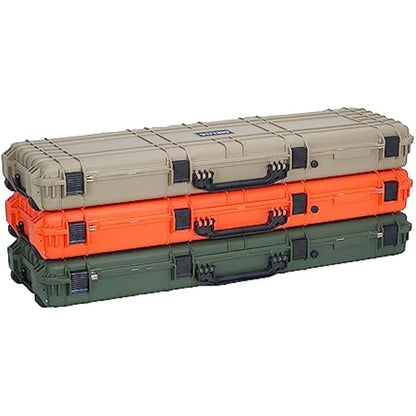 MEIJIA Portable Rolling Waterproof All Weather Hard Rifle Case with Wheels,Customizable Fit Foam Included