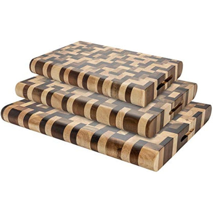 Rockingham Forge Multi-Wood Rectangular Chopping Boards, 40 x 30 cm
