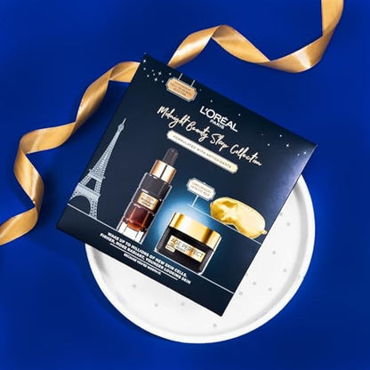 L’Oréal Paris Gift Set, Includes Night Serum and Cream, Cell Renew Overnight Radiance Routine Giftset For Radiance and Skin Cell Renewal, Midnight Beauty Sleep Collection