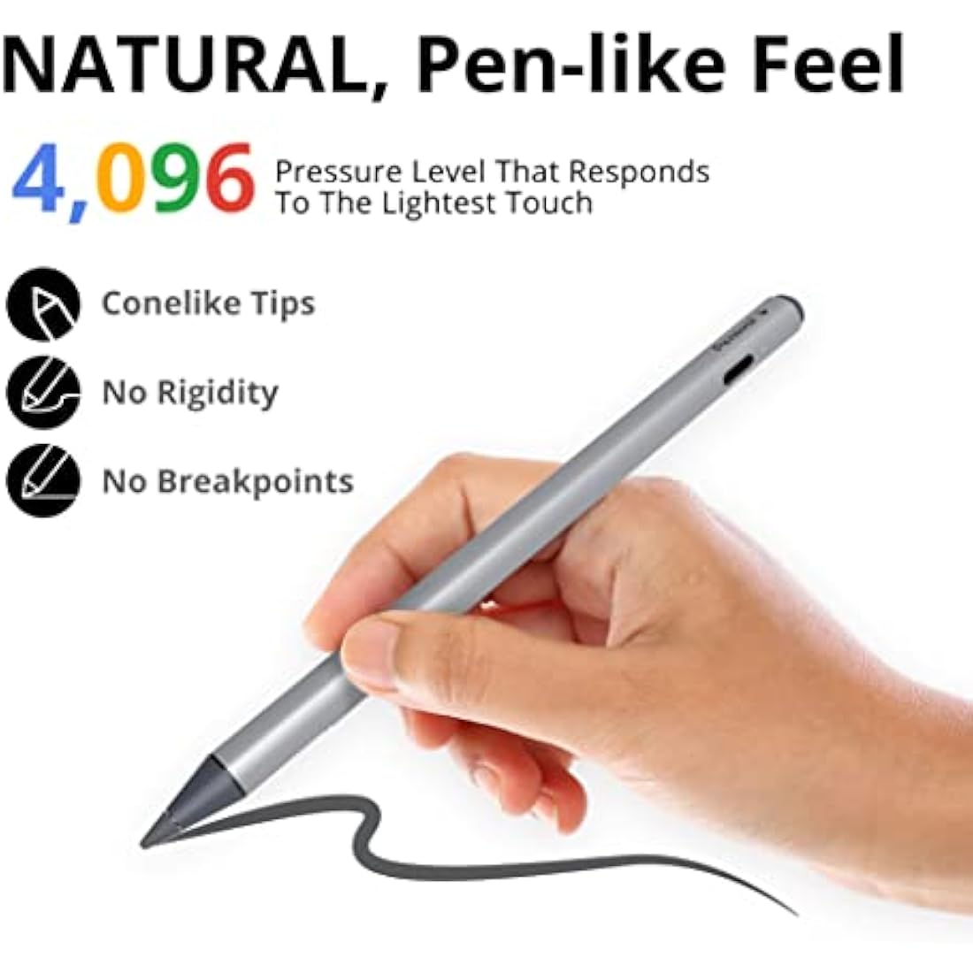 Penoval USI 2.0 Stylus Pen - 4096 Pressure, Magnetic, for Google Pixel Tablet, Amazon Fire Max 11, Lenovo Chromebook Duet, HP Chromebook X360 14b - Spare Tips Included