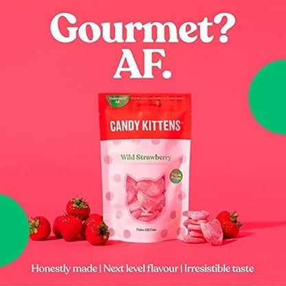 Candy Kittens Vegan Sweets CORE Selection (5 x 140g), Vegan Chewy Sweets Bundle - Wild Strawberry, Sour Watermelon, Very Cherry, Eton Mess & LOVES, Ideal Gifts, 5 Bags