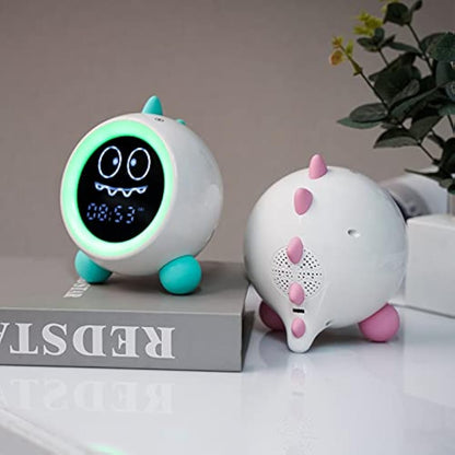 Kids Alarm Clock, Toddler Sleep Training Clock with Night Lights, Sound Machine, Time to Wake Grow Clock for Children (Green)