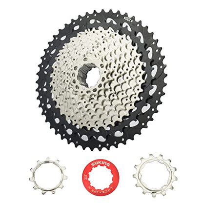 CYSKY 11 Speed Cassette 11-50T Cassette Fit for Mountain Bike, Road Bicycle, MTB, BMX (Light Weight)