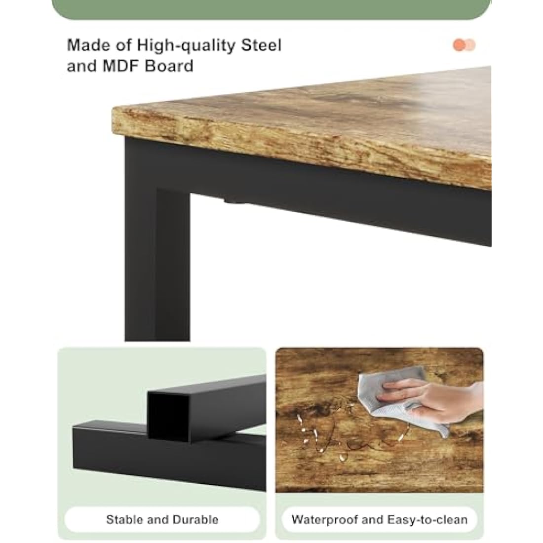 Lutown-Teen Bedside Table with Charging Station, Night Stand Small Bedside Cabinet with Open Storage Shelf and 2 Fabric Drawers, Side Table with 4 Castors for Bedroom, Living Room, Rustic Brown