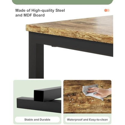 Lutown-Teen Bedside Table with Charging Station, Night Stand Small Bedside Cabinet with Open Storage Shelf and 2 Fabric Drawers, Side Table with 4 Castors for Bedroom, Living Room, Rustic Brown