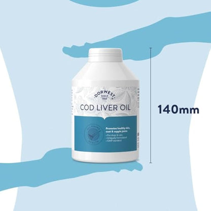 Dorwest Herbs Cod Liver Oil Capsules for Dogs and Cats 500 Capsules