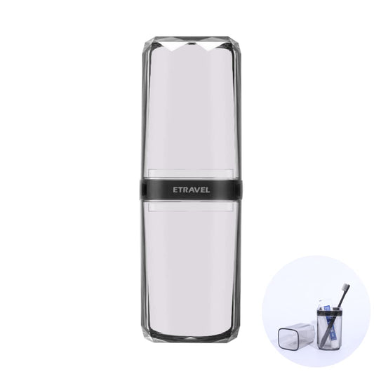 MEIJMJIA - Transparent Travel Toothbrush Holder Toothpaste Box Portable Dustproof Antibacterial Home Camping School Toothbrush Box (Transparent Grey)