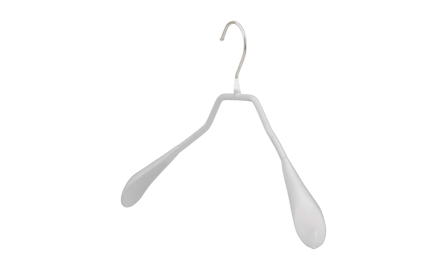 Coat hangers, 25 pieces, body-shaped metal hangers for jackets, coats, blazers and jackets, 360° rotating hook, anti-slip coating, 42 cm wide, white