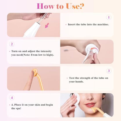 High F-requency Wand, iklestar High F-requency Facial Machine for Hair Growth with 6 Glass Tubes, Handheld Hair Wand Kit for Home Use