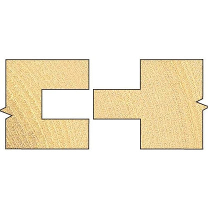 Trend CraftPro Tongue and Groove Router Cutter Bit, 1/2 Inch Shank, 3.2mm Cut Length and 9.5mm Cut Diameter, Tungsten Carbide Tipped, C158X1/2TC