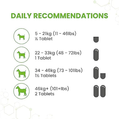 Vetzyme Dry Skin Tablets for Dogs (30 Tablets) - Dry and Itchy Skin Relief, Promotes Healthy and Smooth Skin, Tasty Chicken Flavour