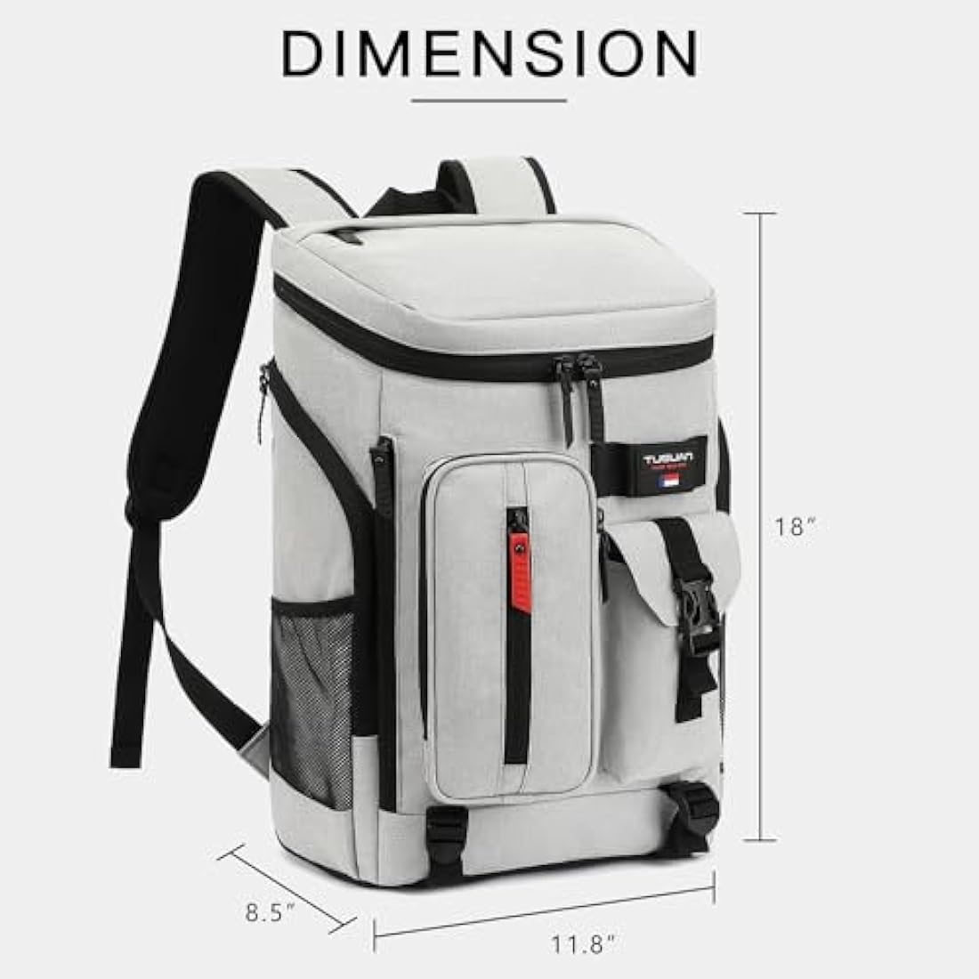 TUGUAN 30L Cooler Backpack 36 Cans Insulated Cool Bag Rucksack Leak Proof Picnic Backpack Men for Lunch Work Thermal Rucksack Women for Travel Camping Beach