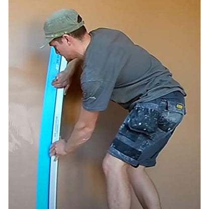 OX Speedskim Plaster Skimming Finishing Rule - SF 450mm I Stainless Steel Flex Blade & Extruded Aluminium Handle