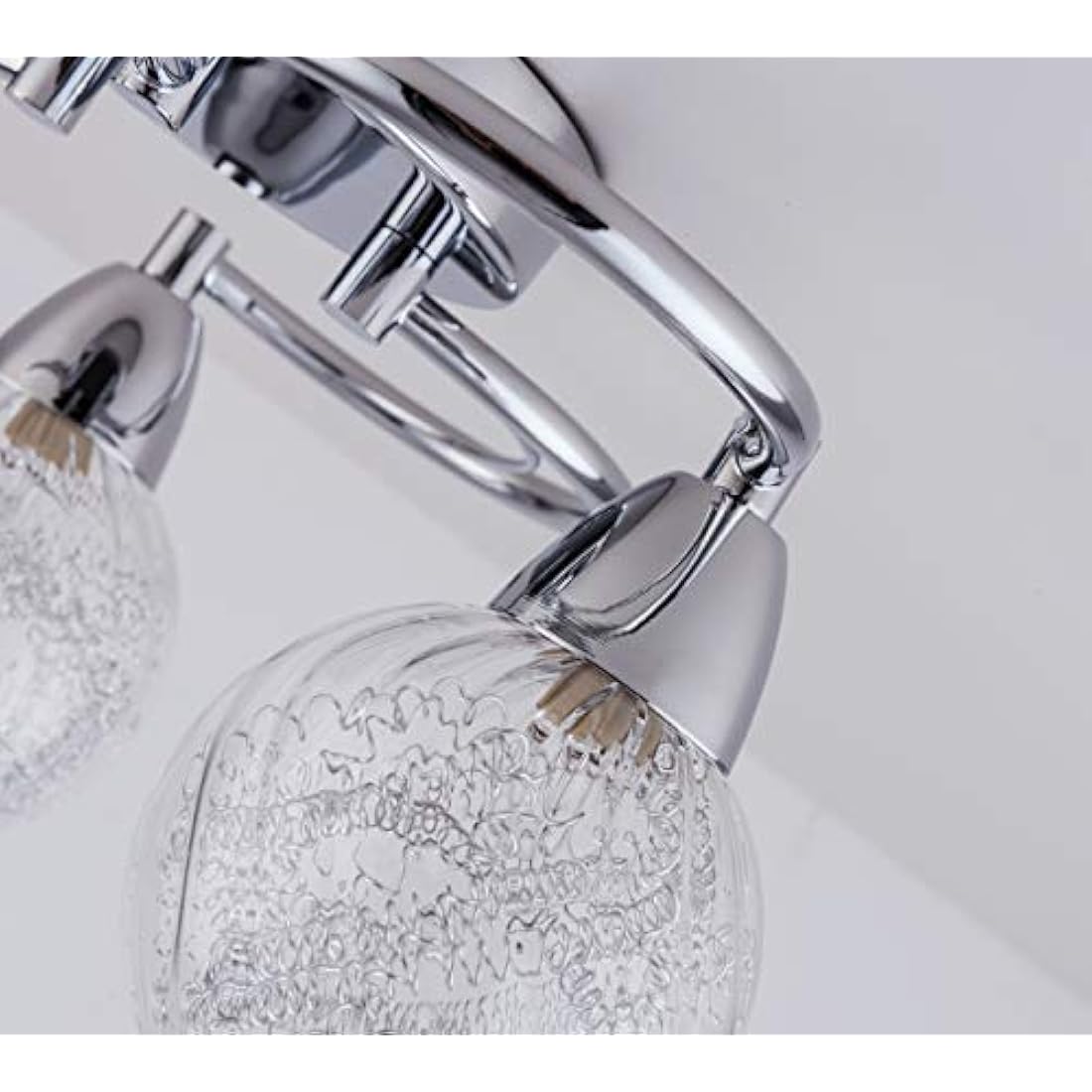 AUROLITE AL1033 BOLLA 3xG9 LED Semi Flush Ceiling Light, Polished Chrome Finish, 12W, Warm White (3000K), Ideal for Living Room, Bedroom, Kitchen, and Hallway