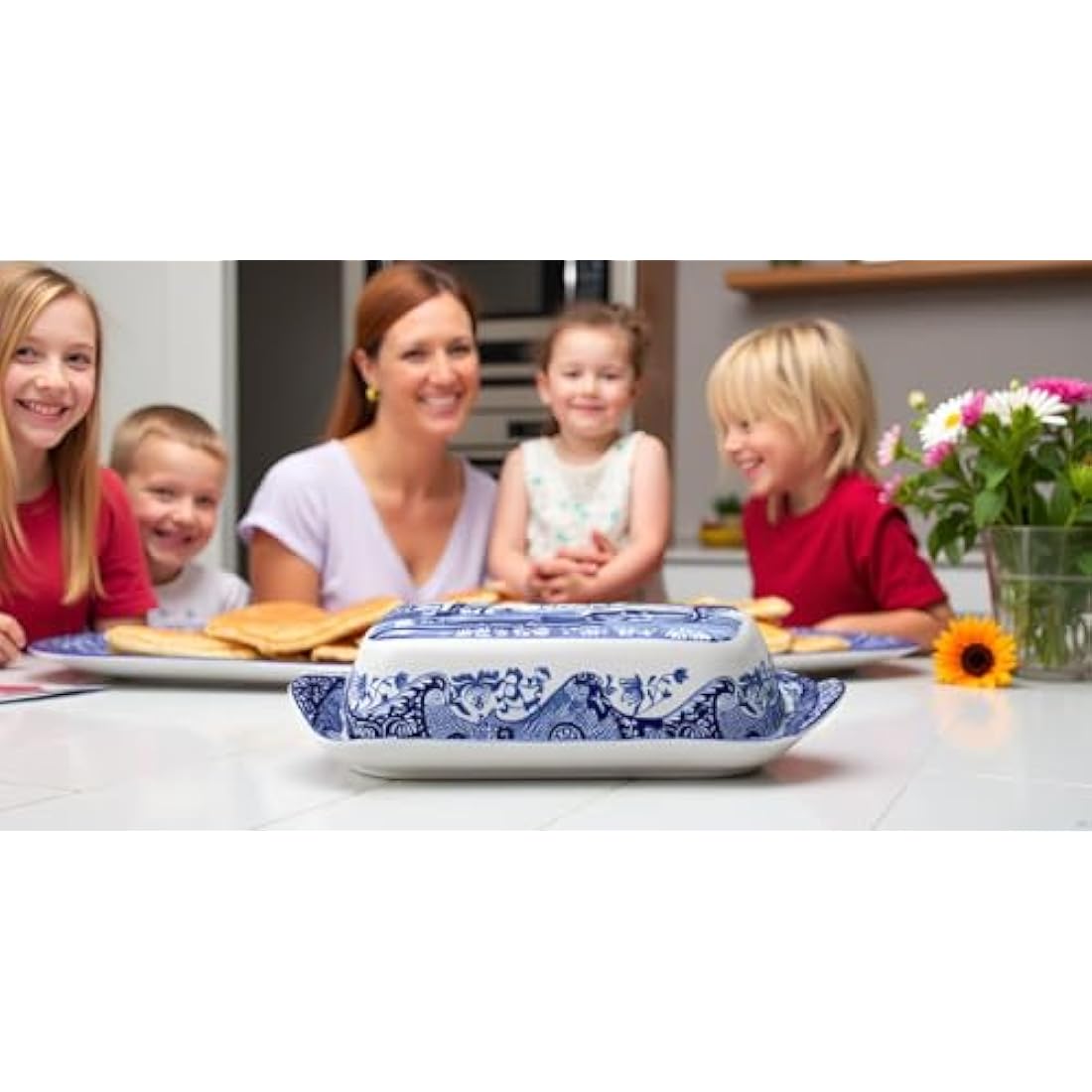 Spode Blue Italian Covered Butter Dish (Blue, White), #REF!