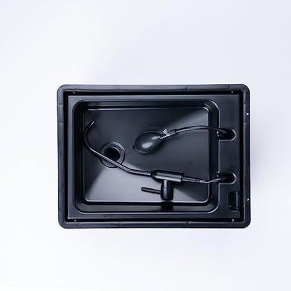 BOXIO - WASH: Mobile Wash Basin with Hand Pump, Sink for Van, Camping Garden, Sink with Tap, Plastic, Black
