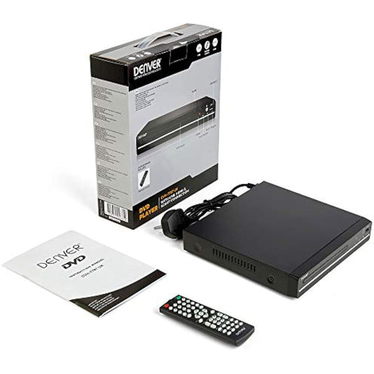 Denver DVH-7787 UK Version - Compact DVD Player, Multi Region/All Region, Full HD 1080p Upscaling, HDMI, Scart & Composite Video Connections, USB Port & Remote