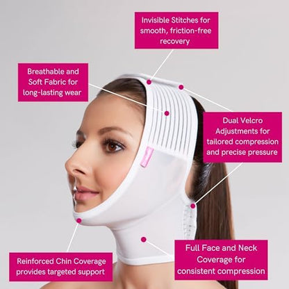 LIPOELASTIC- FM extra- Post Surgical Chin and Neck Lifting Compression Mask