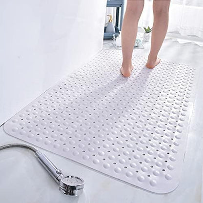Stafeny Non-Slip Shower Mat for Inside the Non-Slip Anti-Mould Rubber Shower Mat (White, 40x70cm)