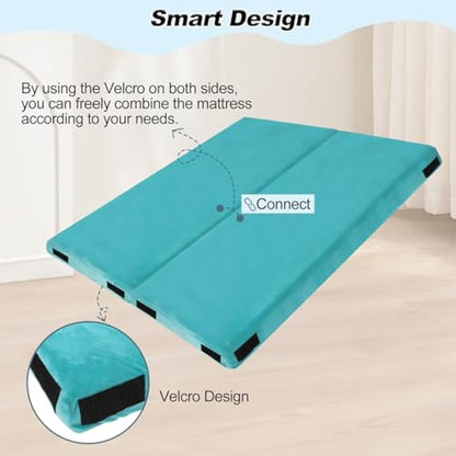 REDCAMP Foldable Memory Foam Camping Mattress, Portable Roll Up Mattress Single with Zipper, Futon Mat Sleeping Pad for Floor Car Tent Indoor Outdoor