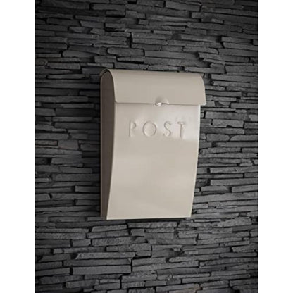 Original Post Box by Garden Trading | Lockable Wall Mounted Letter Box (Fixings Supplied) | Weatherproof Design Postbox | Crafted in Powder Coated Steel | H37 X W25 X D9cm