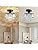 BESTIER Modern Black Crystal Semi-Flushmount Chandelier Lighting LED Ceiling Light Fixture Lamp for Dining Room Bathroom Bedroom Livingroom Diameter 23 Height 26