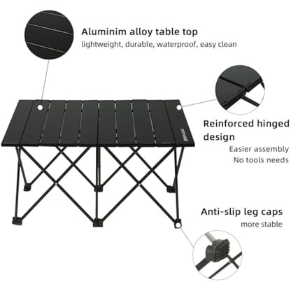 ROCK CLOUD Portable Camping Table Ultralight Aluminum Folding Beach Table Camp for Camping Hiking Backpacking Outdoor Picnic