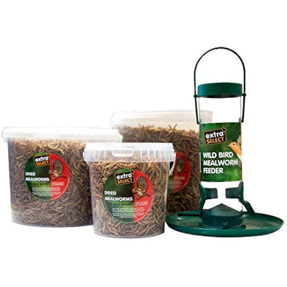 Extra Select Dried Mealworms for Wild Birds: Protein Rich Wild Bird Food for Robins to Hedgehogs - Meal Worms for Garden Birds - 5 Litre Tub