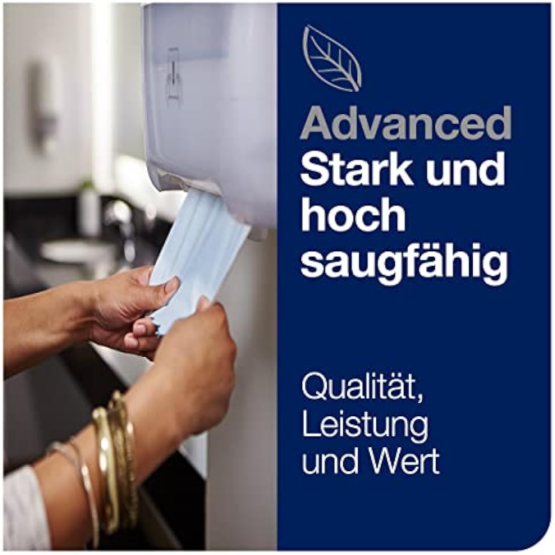 Tork Matic Paper Hand Towels Blue H1, Advanced, 6 Rolls x 150m, 290068