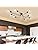 OYIPRO Ceiling Light Fitting, 8-Light Chandelier Lamp, Creative Ceiling Lighting Fixture, E27 Base Black for Dining Room Kitchen Bedroom…