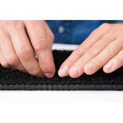Carsio Carpet Car Mats For Kia Picanto 2017+ Onwards Tailored Fit Floor Mat Set Complete Accessory Black Custom Fitted - All Weather, Anti-Slip Backing & Black Trim