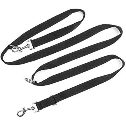 YankMooM Dog Training Lead Leash,6.9FT Double Ended Dog Lead for Training Walking Running Multi-Function Dog Lead Rope(Black)