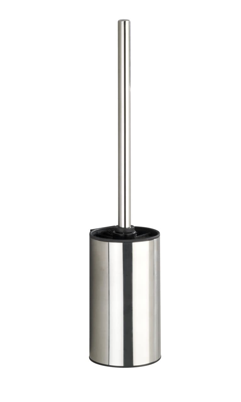 Wenko 23355100 Turbo-LOC Toilet Brush, Stainless Steel, Shiny, 8.5 x 40 x 9 cm