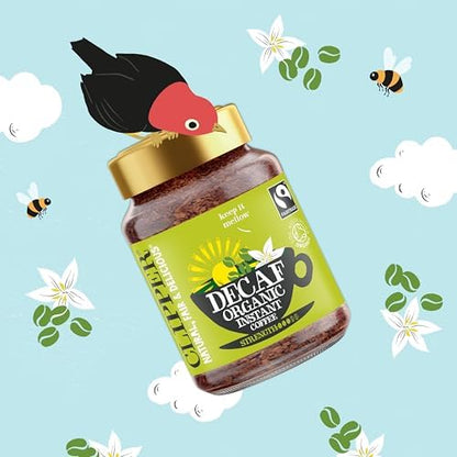 Clipper Decaf Organic Coffee | 6x 100g Jars Decaffeinated Instant Coffee | Bulk Buy for Home & Catering | Gourmet Sustainable Fairtrade Coffee by Clipper Teas | Ethically Sourced
