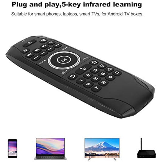 ASHATA Air Mouse,Air Remote Mouse for Bluetooth 5.0 Backlight for Android TV Box Control G7BTS Computer Supplies,Wireless Keyboard Fly Mouse for Android TV boxes,smart TVs,laptops