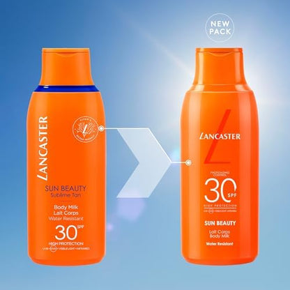 Lancaster Sun Beauty Body Milk SPF50 175ml, Photoaging Control, Broad Spectrum Sun Protection, Lightweight Texture & Non-Greasy, Water Resistant Formula, Suitable for All Skin Types, Vegan