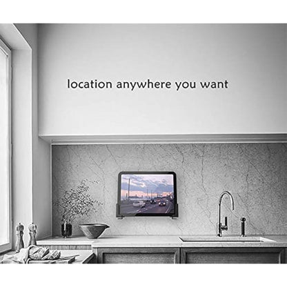 sciuU Wall Mount Universal Dock for Tablet Smartphone eReader Remote Control Holder Stick on Wall, Compatible with iPad Samsung Google Surface Huawei Honor, Installation 3M Adhesive or Screws