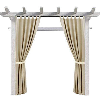 Ferocity Outdoor Curtain Waterproof 220 x 155cm UV Rays Prevent Curtain Waterproof & Windproof Drapery for Patio, Front Porch, Pergola, Beach Home