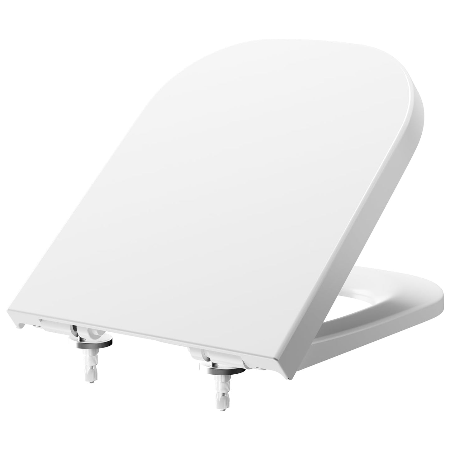 DERW Square Toilet Seat(42.7CM x 35CM), Soft Close Toilet Seat, Environmentally Friendly Urea-Formaldehyde Resin, Easy One-Button Quick Release for