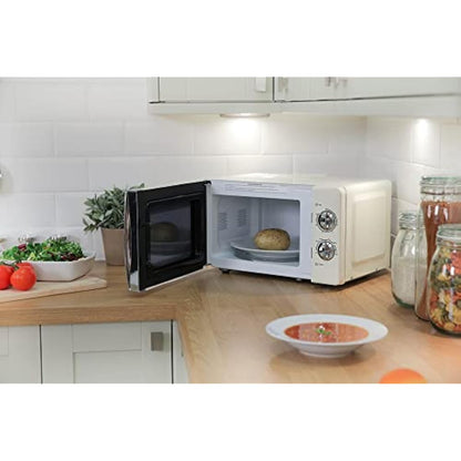 Russell Hobbs RHMM701C 17 Litre 700 W Cream Solo Manual Microwave with 5 Power Levels, Ringer & Timer, Defrost Setting, Easy Clean