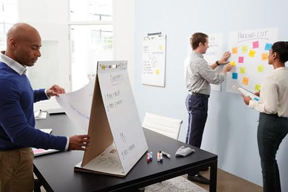 Post-it Super Sticky Meeting Charts, Pack of 1 Pad, with 20 Sheets ,584 mm x 508 mm, White Color - For Brainstorming Anywhere and Keeping all Ideas Visible